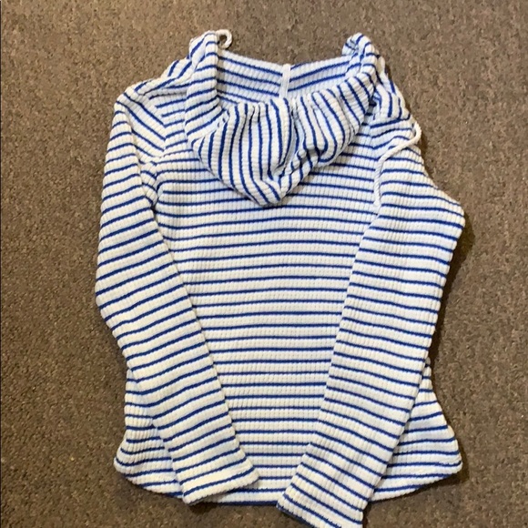 NWOT Splendid Blue Striped Hoodie XS - Picture 6 of 6
